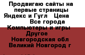 Продвигаю сайты на первые страницы Яндекс и Гугл › Цена ­ 8 000 - Все города Компьютеры и игры » Другое   . Новгородская обл.,Великий Новгород г.